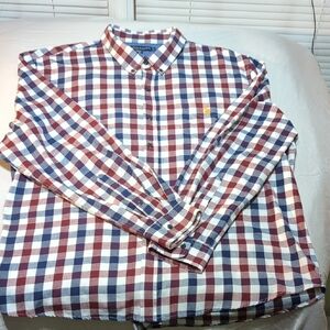 Ralph Lauren Red and Blue Casual Button Down Shirt